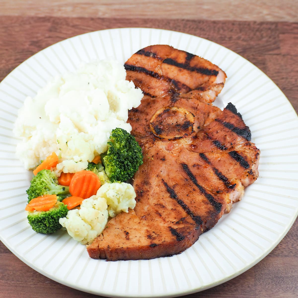 Grilled Ham Steak - Ole Blue Dog