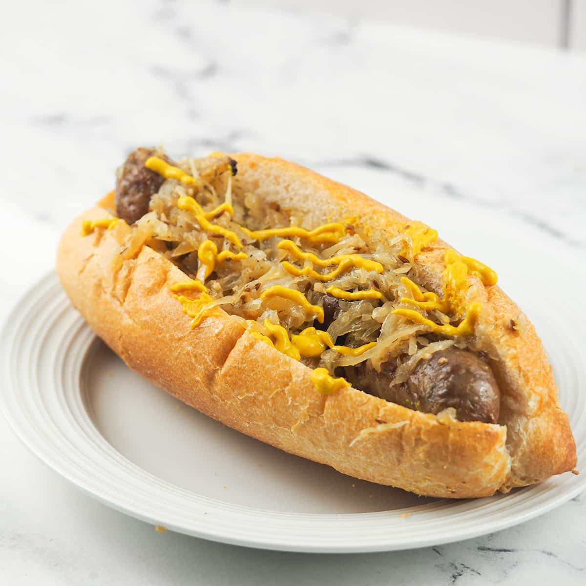 Grilled Brats and Sauerkraut - Ole Blue Dog