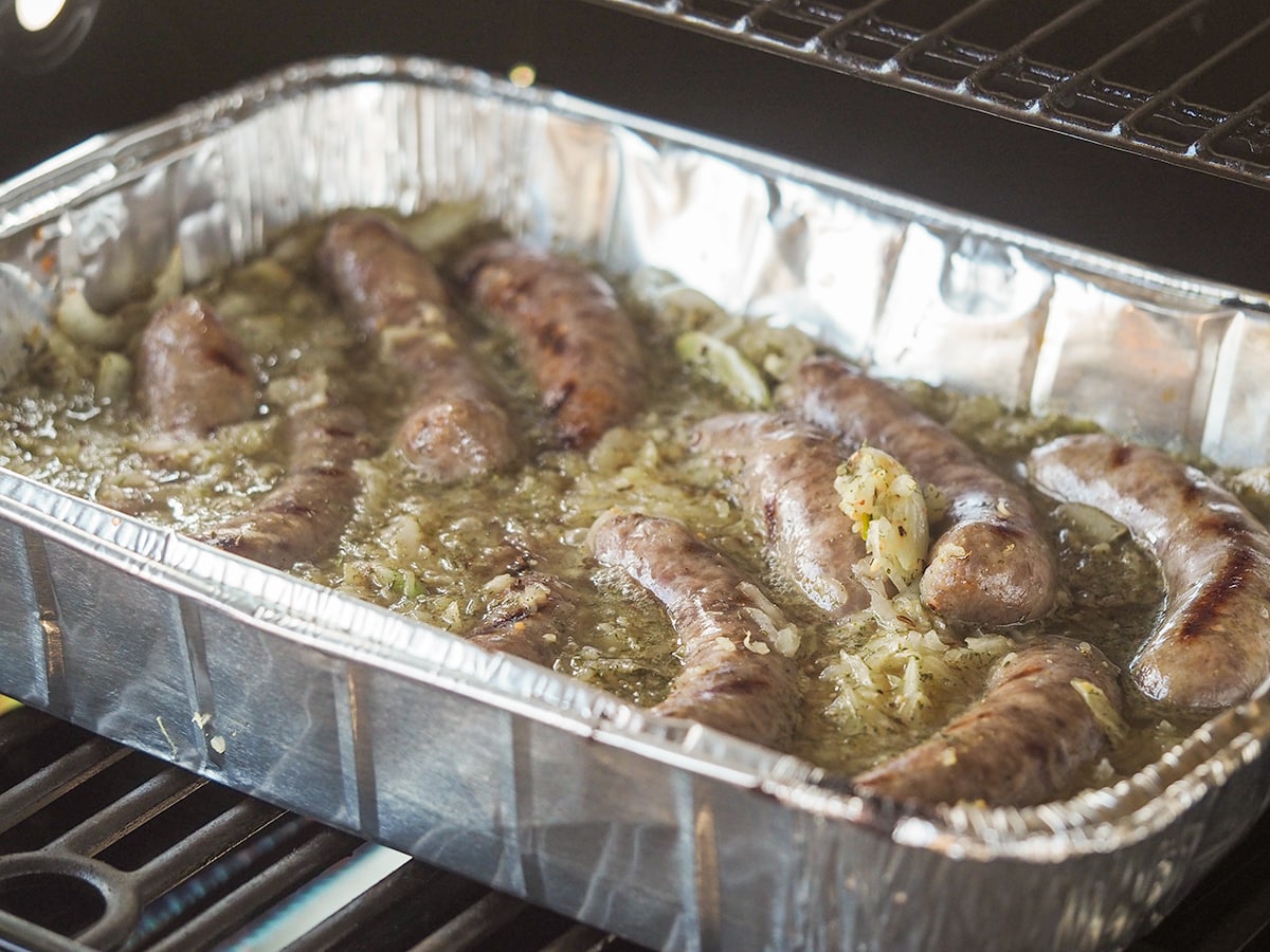 Grilled Brats and Sauerkraut Ole Blue Dog