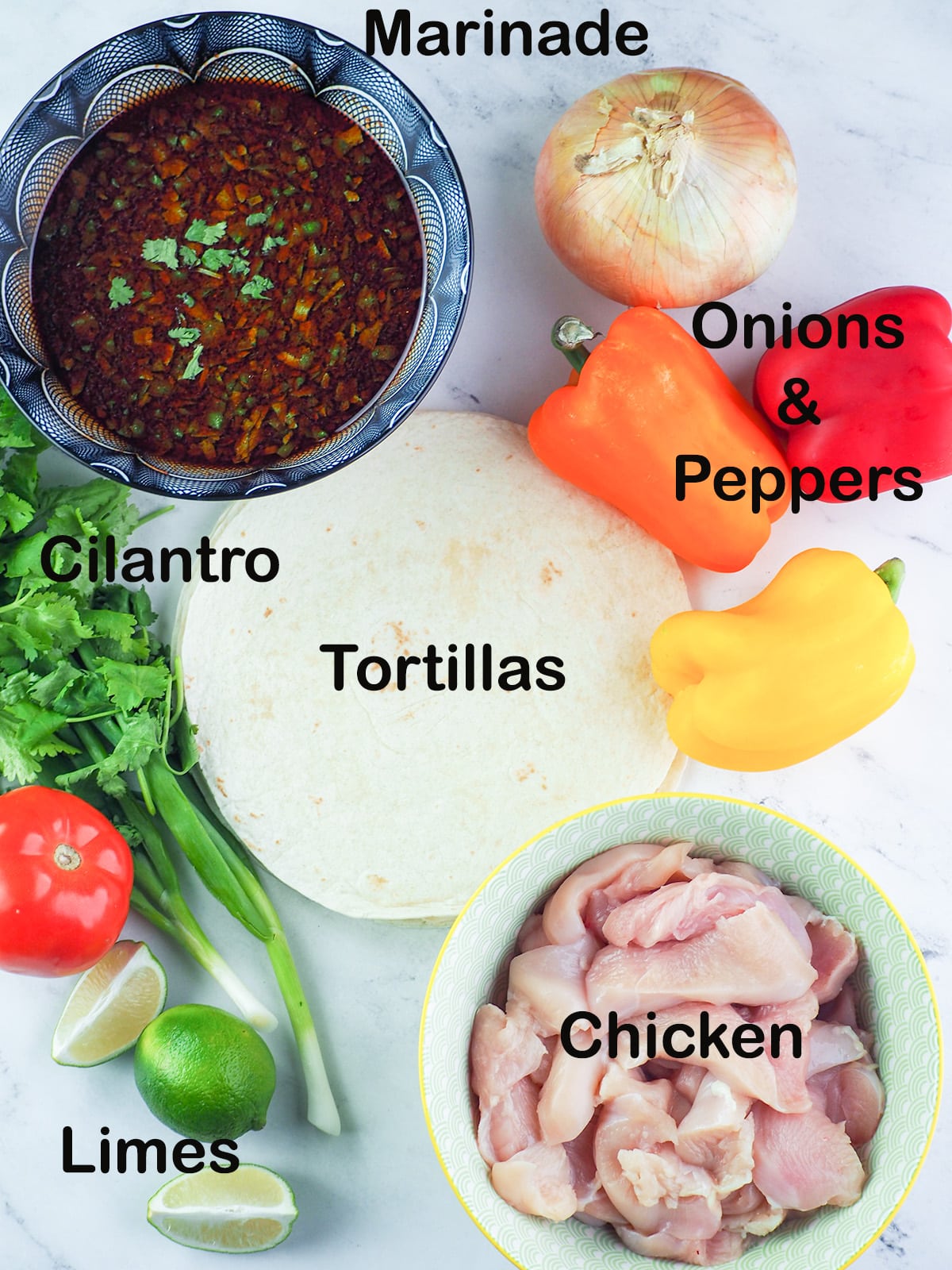 ingredients for fajitas