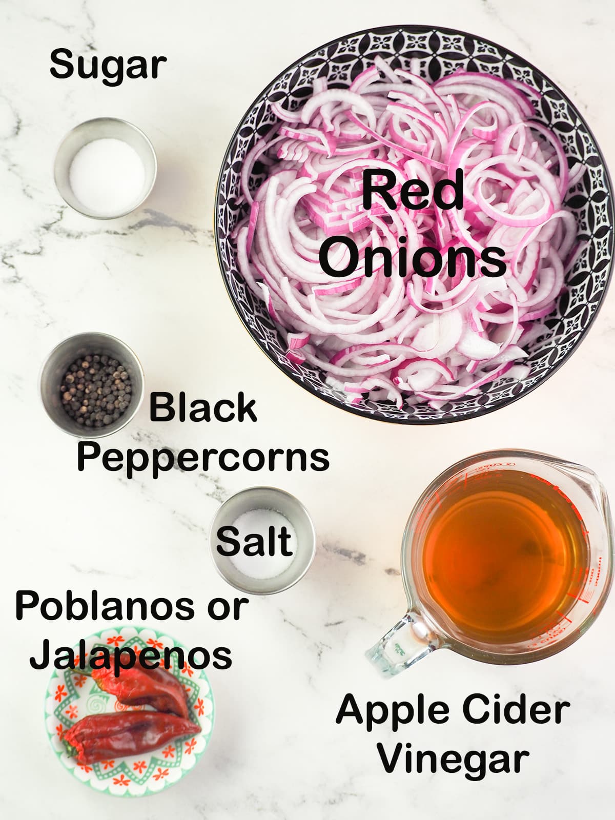 ingredients for pickled red onins