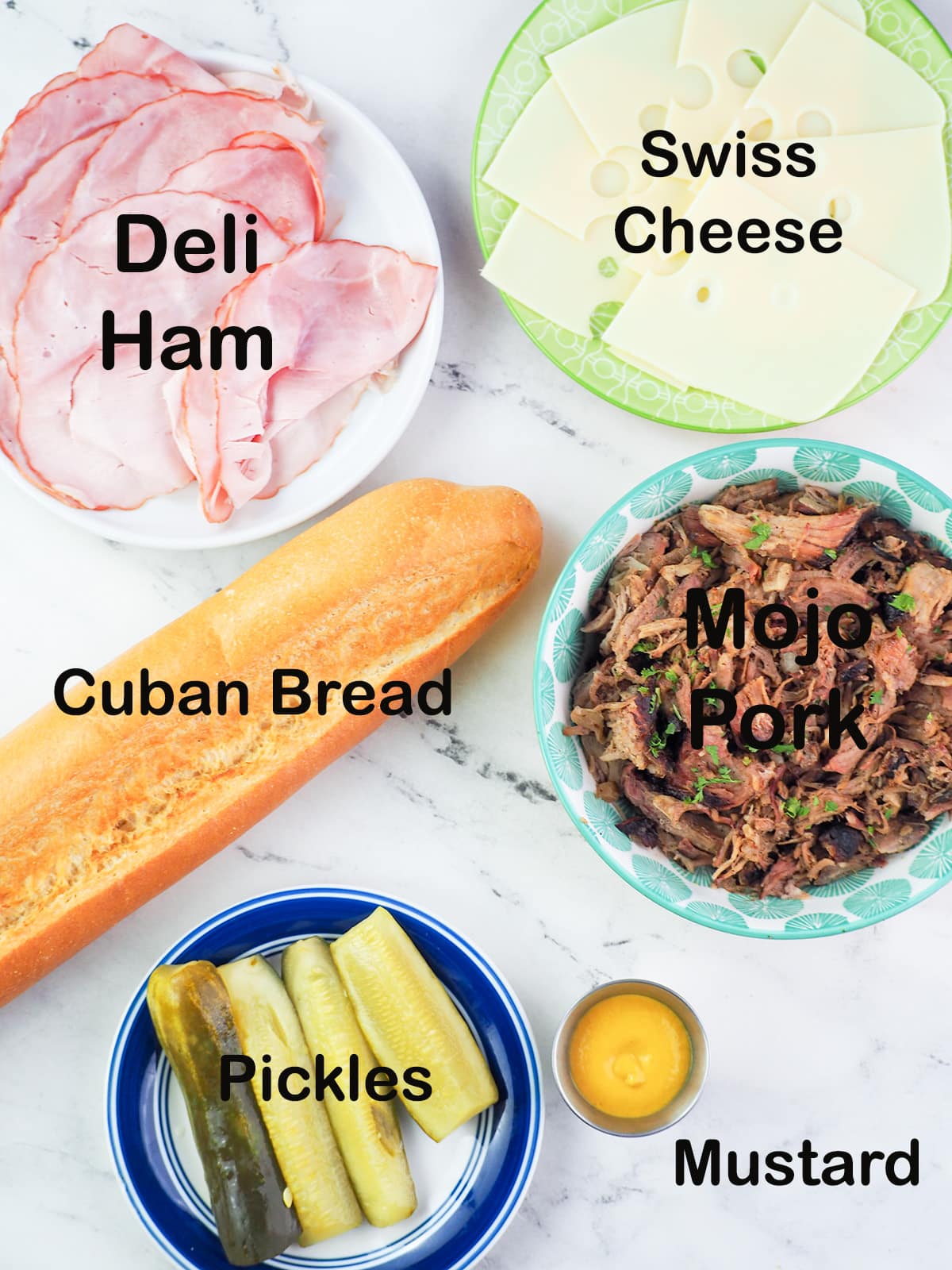 ingredients for cuban sandwiches
