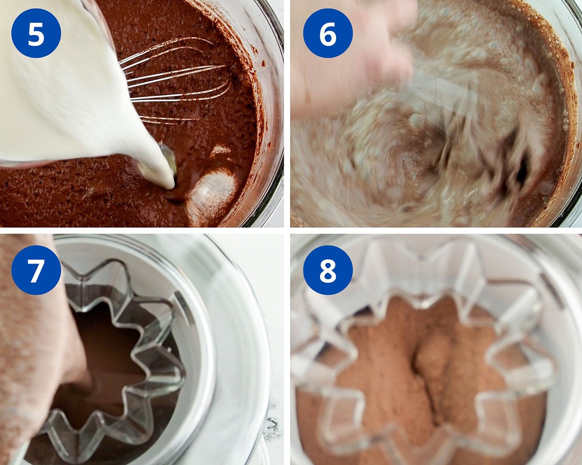Homemade chocolate ice cream with machine